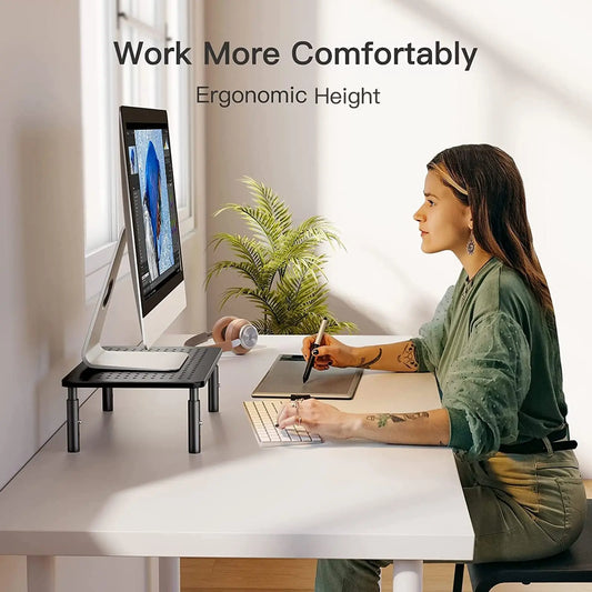 Adjustable Monitor Stand Riser with Air Vent