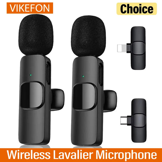 VIKEFON Wireless Lavalier Microphone for Live Streaming and Content Creation