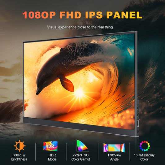 UNew 15.6 inch 1920x1080 IPS LCD Gaming Monitor