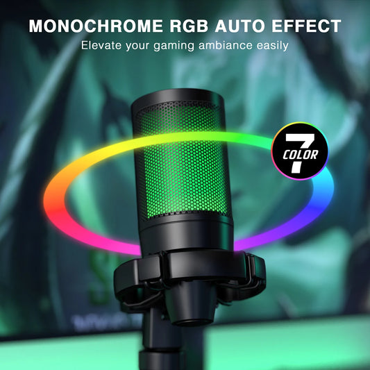 FIFINE AmpliGame RGB USB Gaming Microphone A2