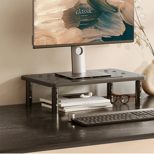 YIYUEQIAN Height Adjustable Monitor Stand with Airflow Vents